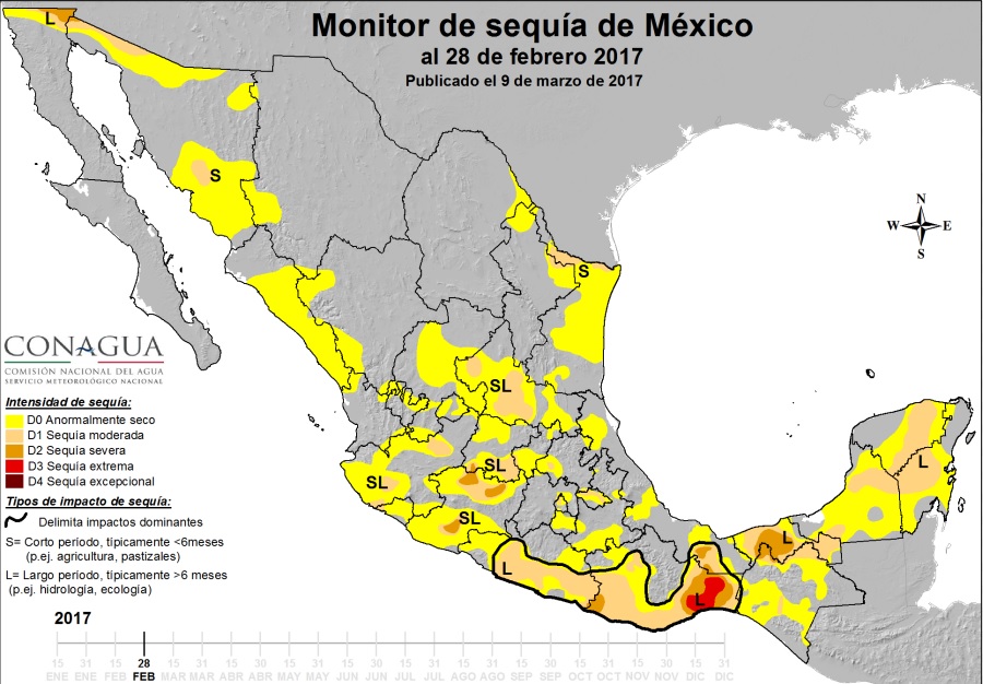 Decretan emergencia por sequía en varias cuencas del país; radiografía de las zonas afectadas (Conagua)