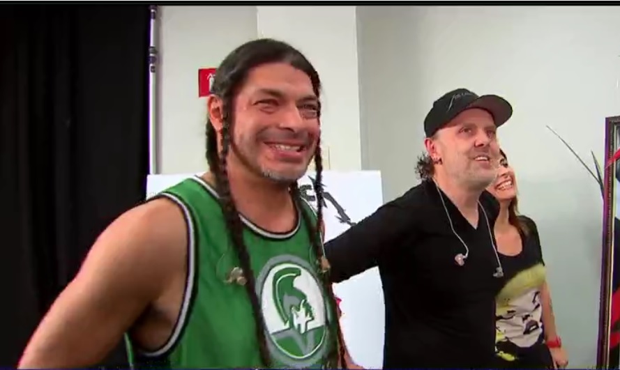 Integrantes de Metallica en su visita a México (Noticieros Televisa)