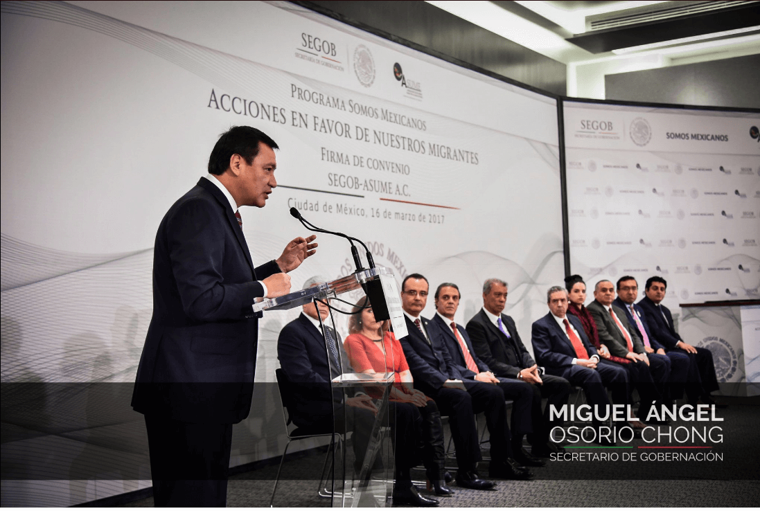 Miguel Ángel Osorio Chong, secretario de Gobernación. (@osoriochong)