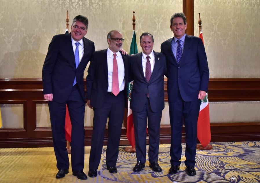 Ministros de Hacienda de Chile, Colombia, México y Perú (Twitter @JoseAMeadeK)