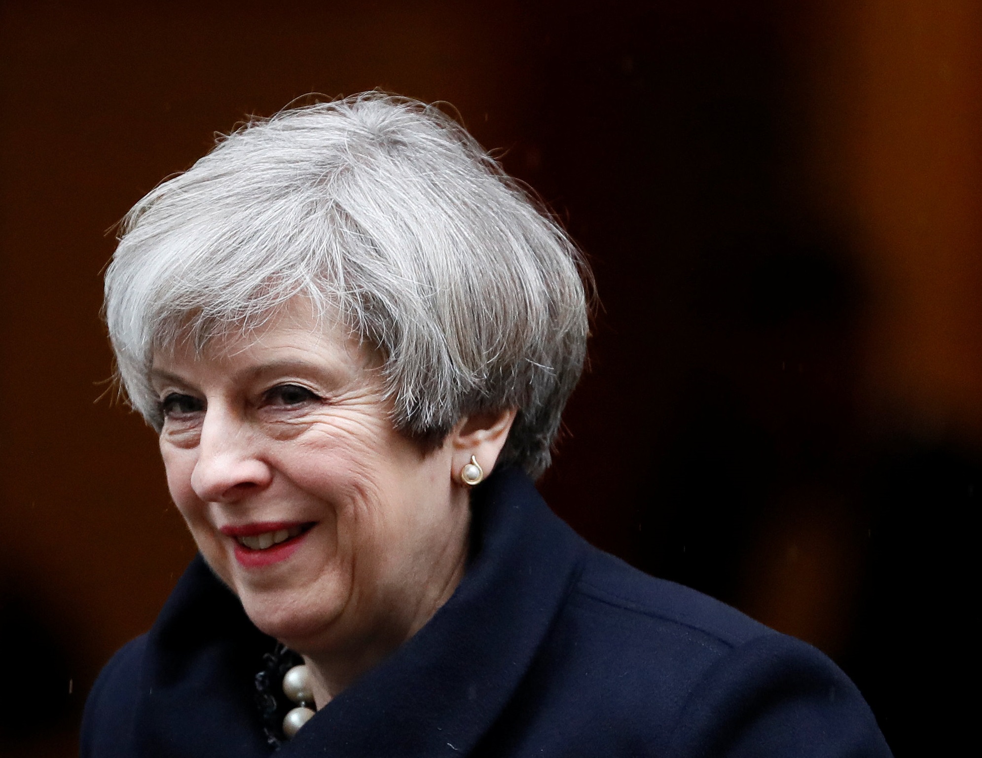 La primera ministra británica, Theresa May, deja Downing Street en Londres, Reino Unido (Reuters)