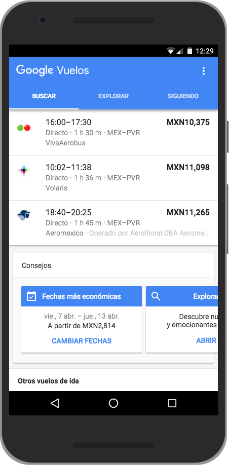 Selecciona un destino en específico y elige las fechas en las que deseas volar a través de Google Flights. (Google)