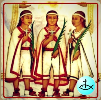 Imagen de los santos niños mártires de Tlaxcala (Twitter @CatolicosEnRed)