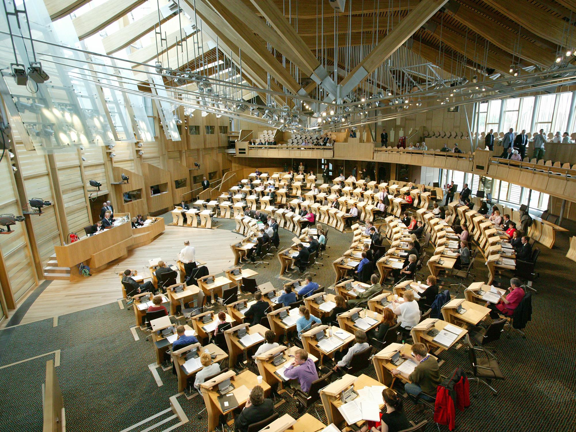 Cámara de debates del Parlamento de Escocia (AP, archivo)