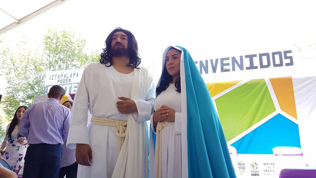 Eder Omar Arriola Ortega interpretará Jesús y Andrea Pérez Balderas será la Virgen María. (Twitter: @Del_Iztapalapa)