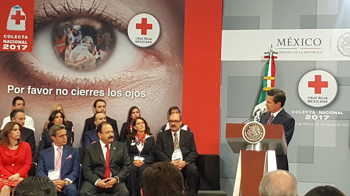 El presidente Peña Nieto exhorta a apoyar la colecta nacional de la Cruz Roja 2017. (Twitter/@CruzRoja_MX)