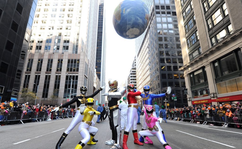 Imagen de Power Rangers tomada durante un desfile en Nueva York en 2012. (AP/Archivo)