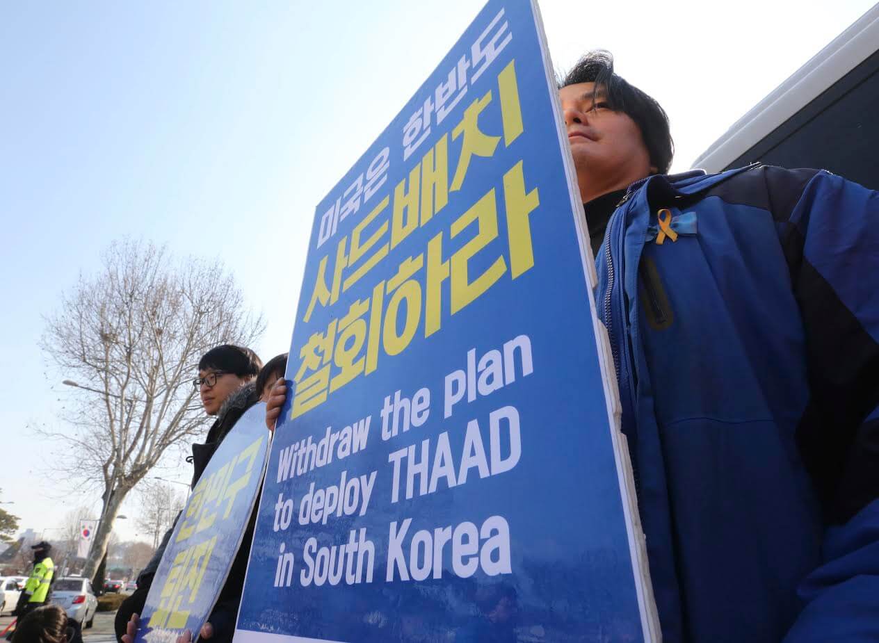 Protestas en Corea del Sur contra el Escudo antimisiles de Estados Unidos. (AP)