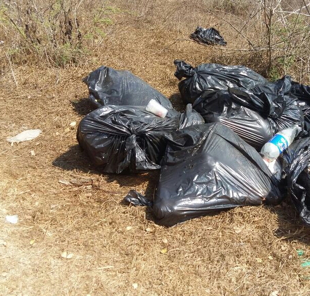 Bolsas con restos humanos son hallados en un camino de terracería que va de la cabecera municipal de Chilapa a la localidad de Xulchuchuio (Noticieros Televisa)
