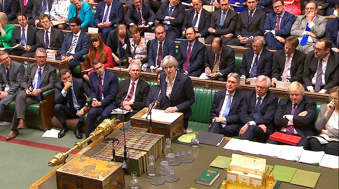 Theresa May ante el Parlamento. (Reuters)