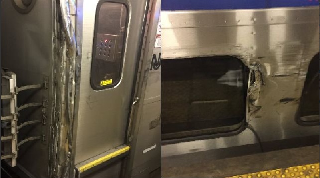 Tren descarrila en las inmediaciones de la Penn Station, en Nueva York (Twitter @TransitAccident)