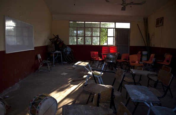Salón de una escuela primaria en La Chiripa, Nayarit. (Getty Images, archivo)