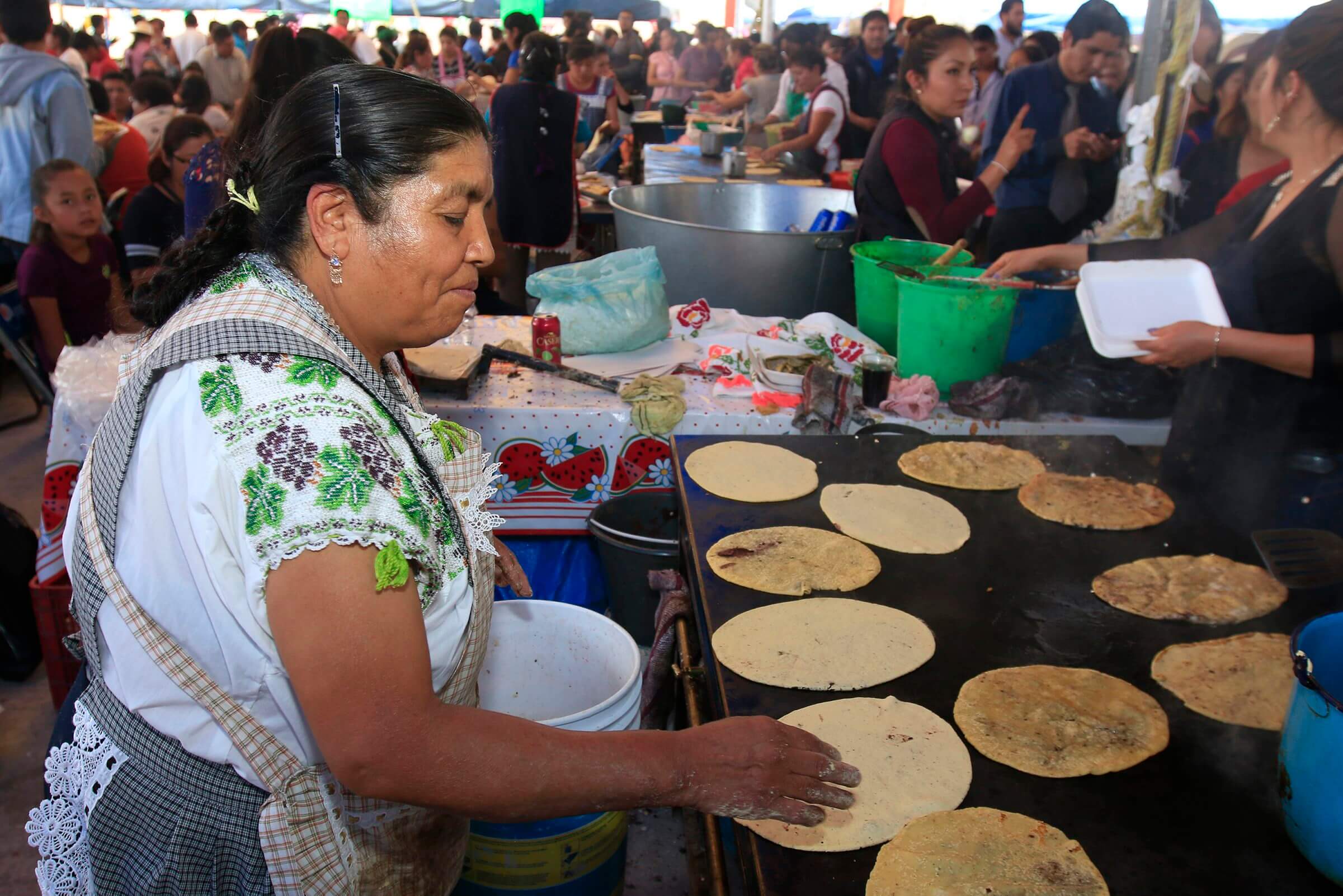 Séptima Feria de la Gordita en Puebla. (Notimex)