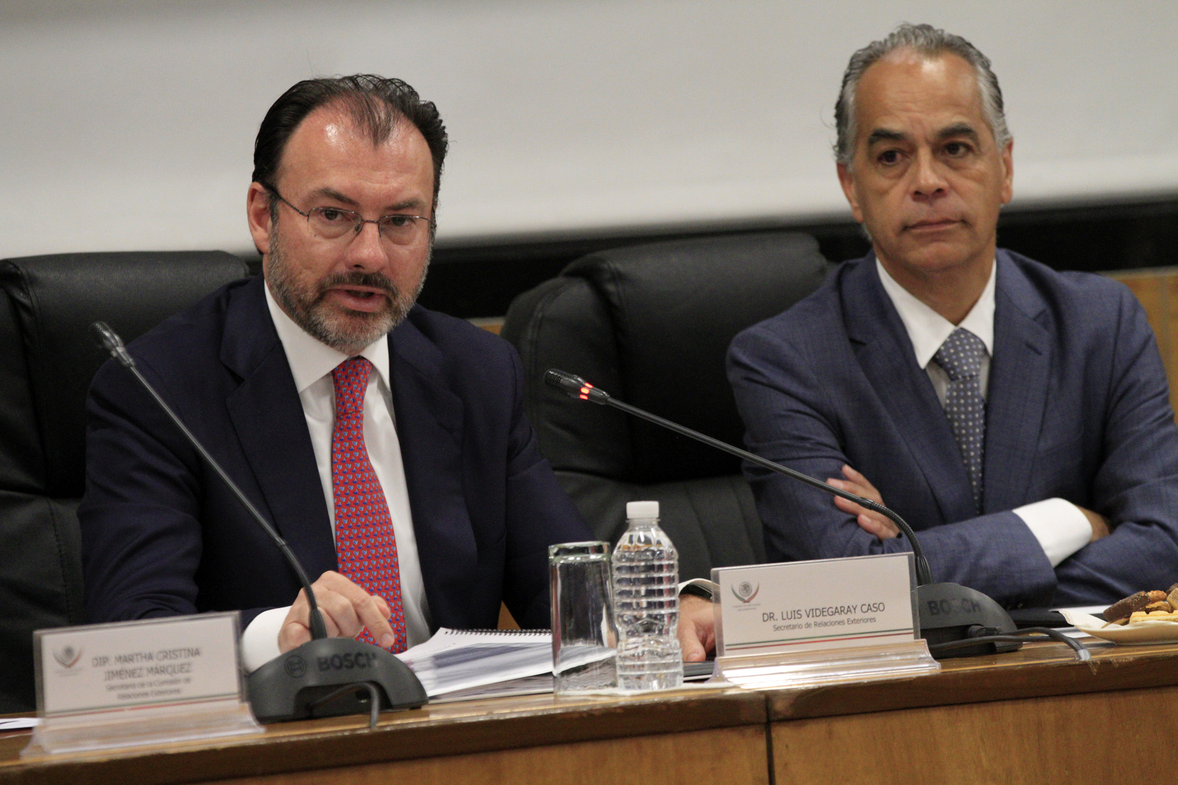 El secretario de Relaciones Exteriores, Luis Videgaray, compareció ante la Comisión de Relaciones Exteriores en la Cámara de Diputados. (Notimex)