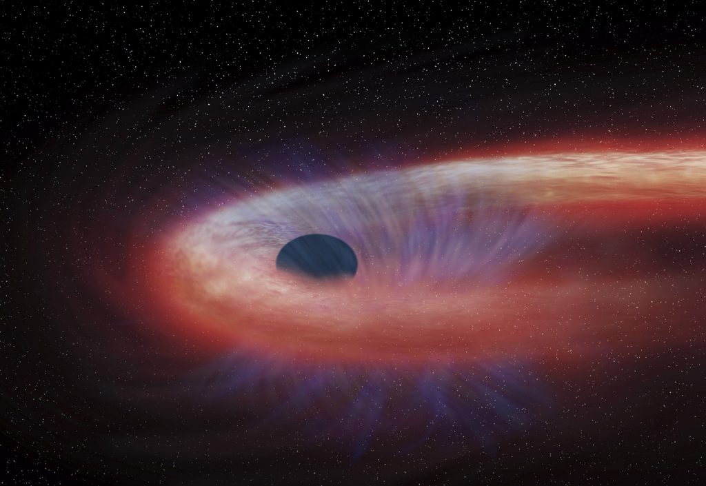 Imagen de un agujero negro proporcionada por la Nasa; científicos dicen haber obtenido una fotografía de ese fenómeno astrofísico (AP, archivo)