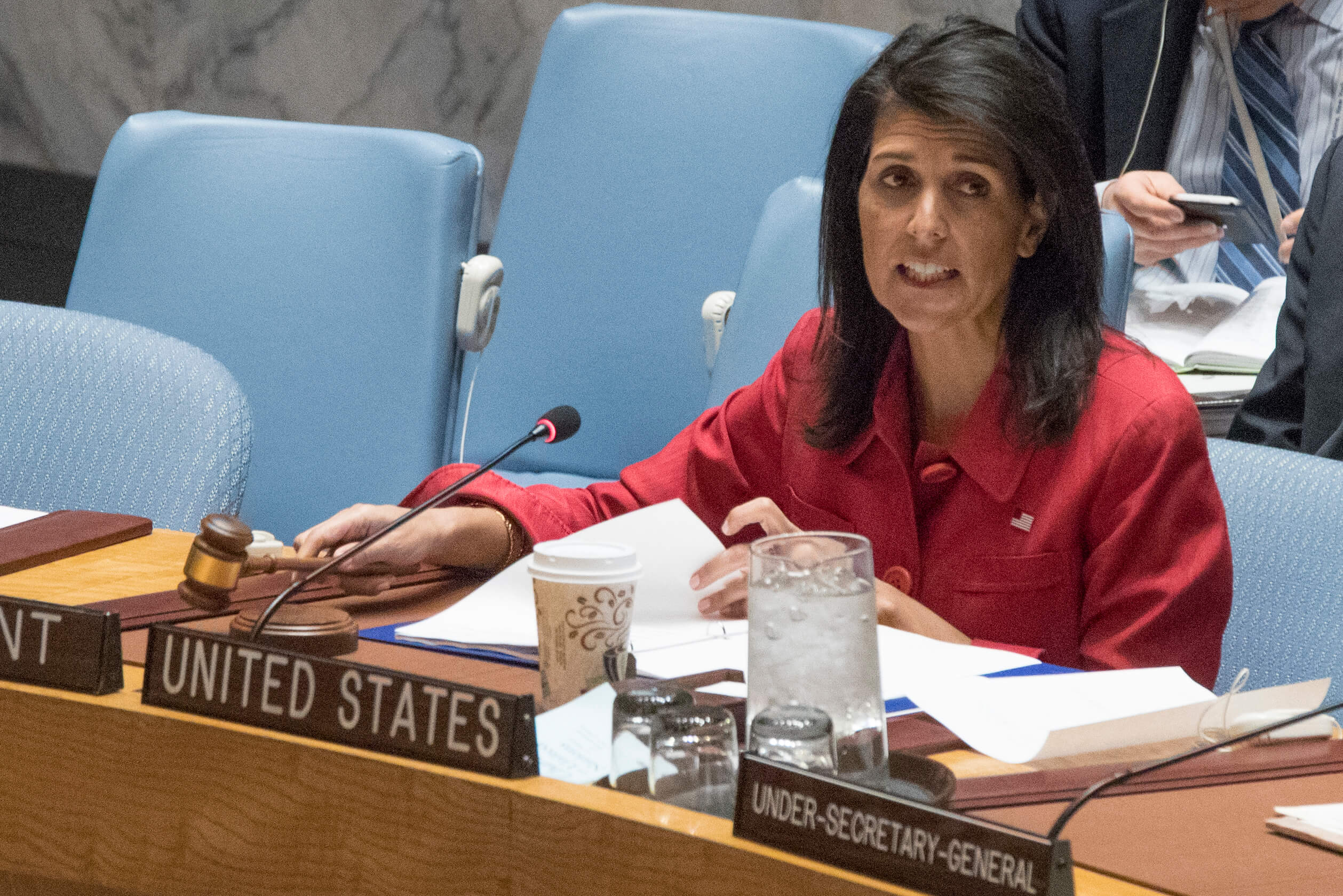La embajadora de Estados Unidos ante la ONU, Nikki Haley, durante una reunión del Consejo de Seguridad sobre la situación en Siria. (AP/archivo)