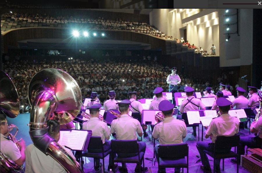 Banda de Música de la VII Región Militar ofrece concierto en Tapachula, Chiapas
