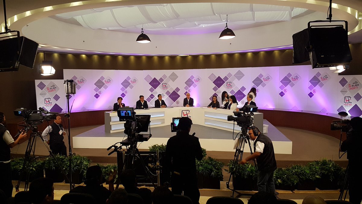 Candidatos a la gubernatura del Edomex tienen su primer debate oficial. (Twitter @IEEM_MX)