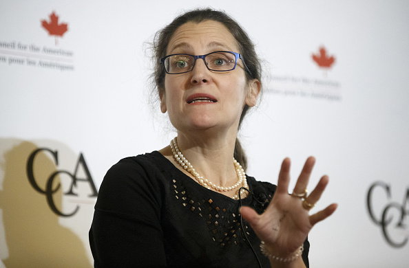 Chrystia Freeland, ministra de Asuntos Globales de Canadá, anunció sanciones contra el régimen sirio del presidente Bashar al Assad. (Getty Images)