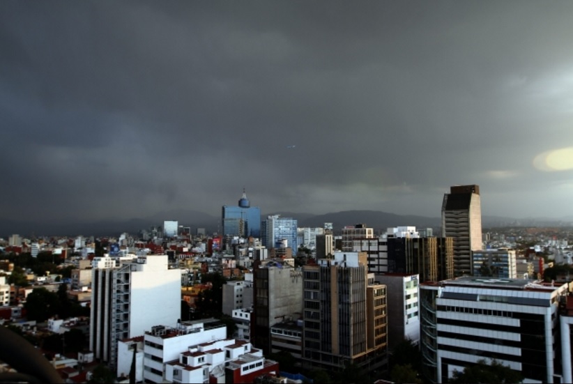 cielo nublado, potencial de lluvia, Ciudad de México, tormentas