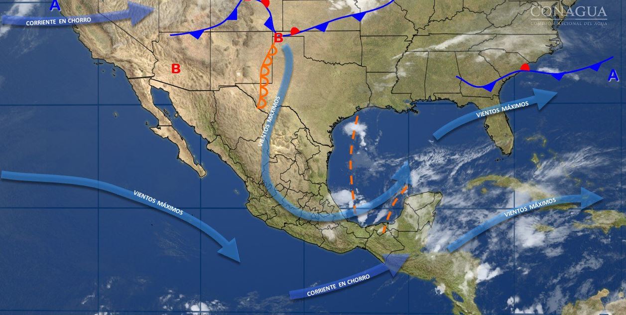 Mapa con el pronóstico del clima para este 19 de abril; seguirán las lluvias en gran parte de México. (SMN)