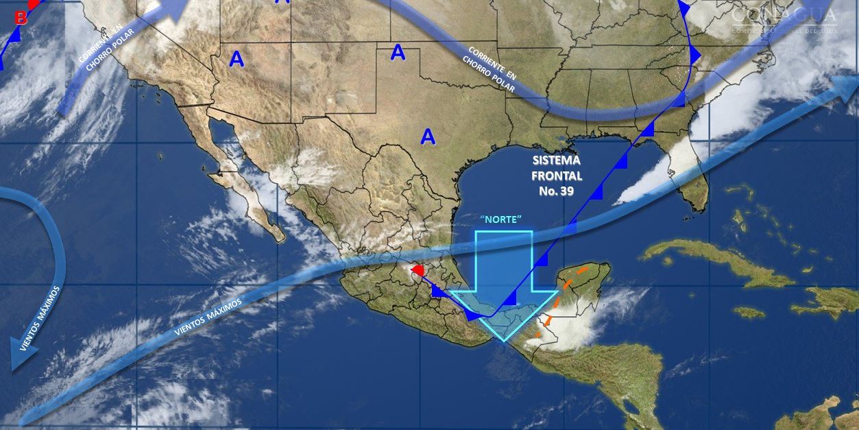 Mapa con el pronóstico del clima para este 6 de abril; seguirán las temperaturas frescas en el norte y centro de México. (SMN)
