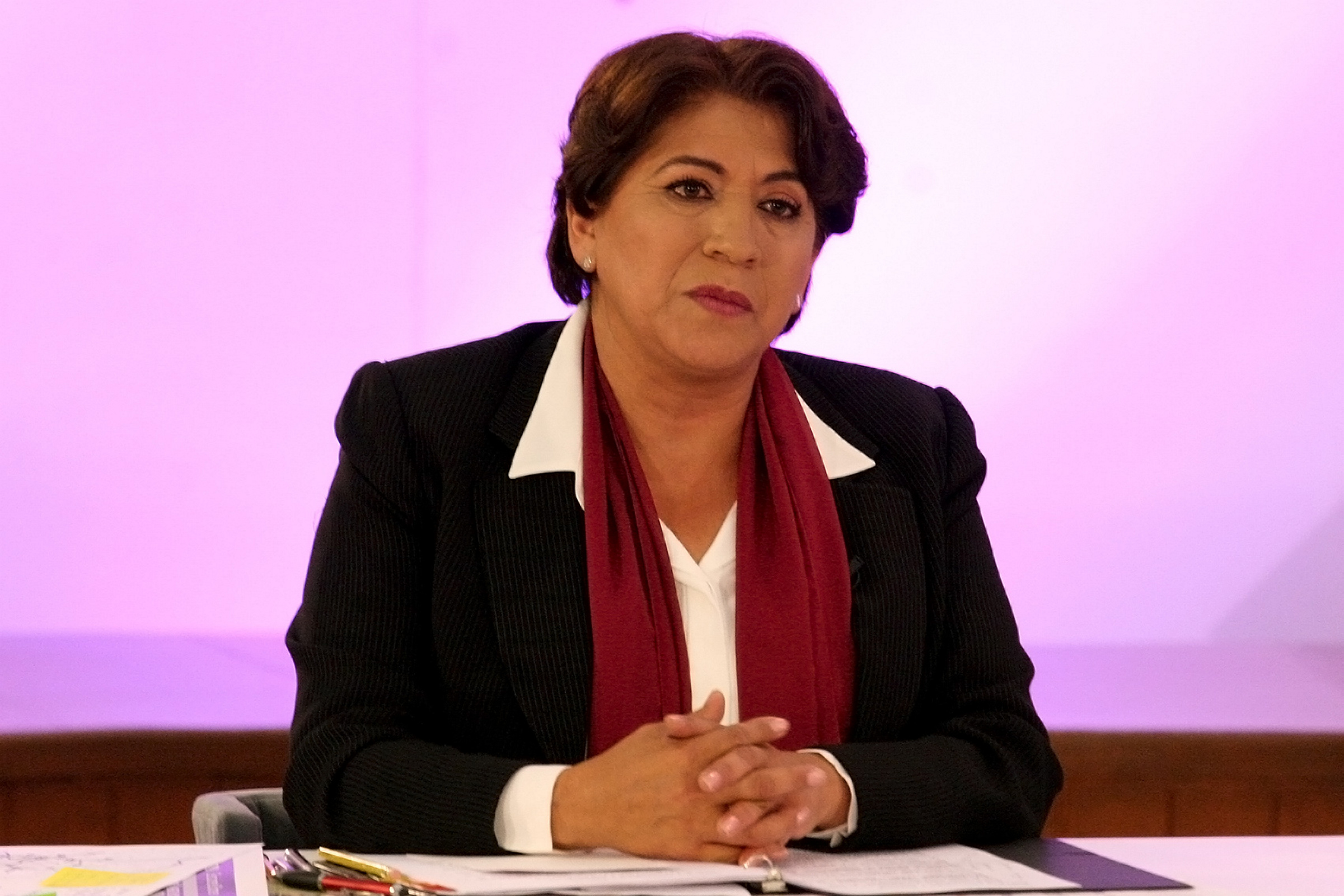 Delfina Gómez, candidata de Morena a la Gubernatura del Estado de México. (Notimex)