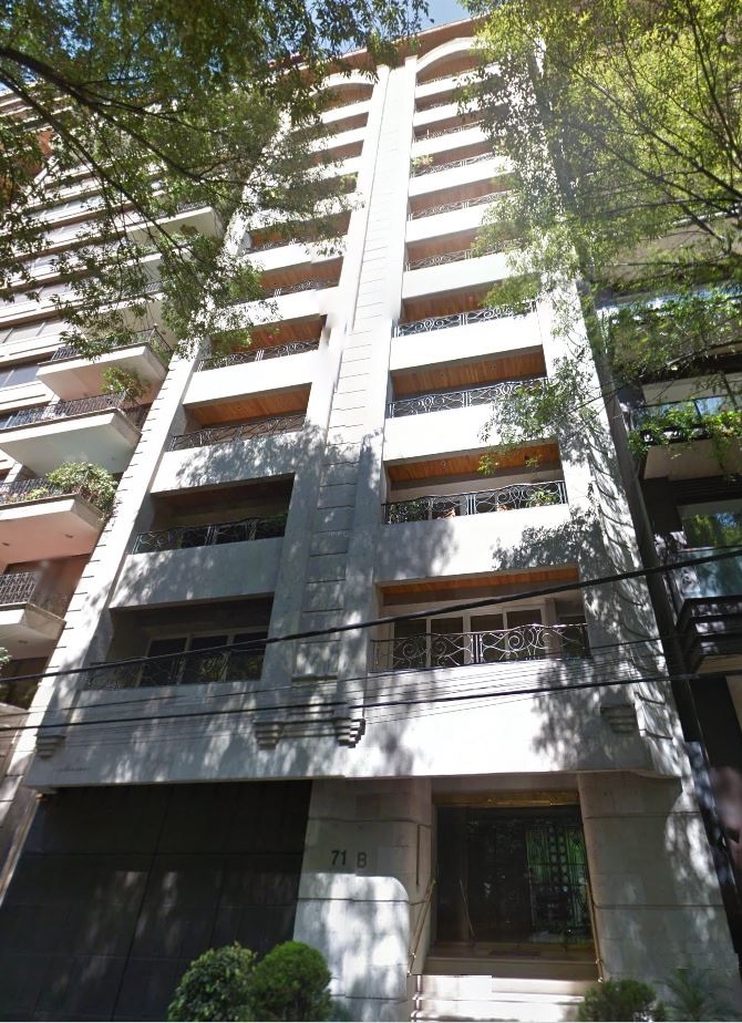 Javier Duarte tiene un departamento en el piso 8 del exclusivo edificio, ubicado en Campos Elíseos 71-B en Polanco. (Google maps)