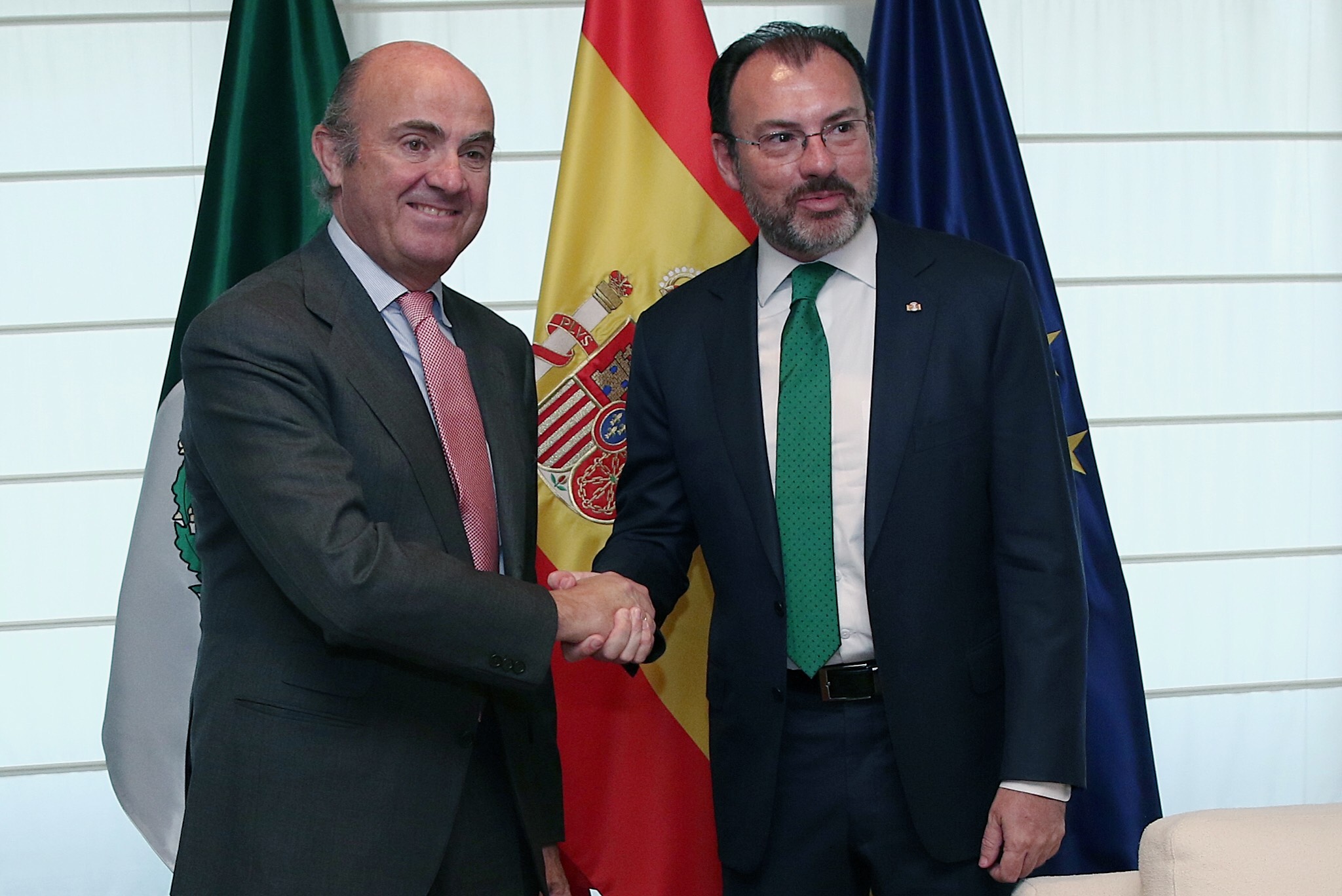 El Canciller Luis Videgaray con Luis de Guindos ministro de Economía de España. (SRE)