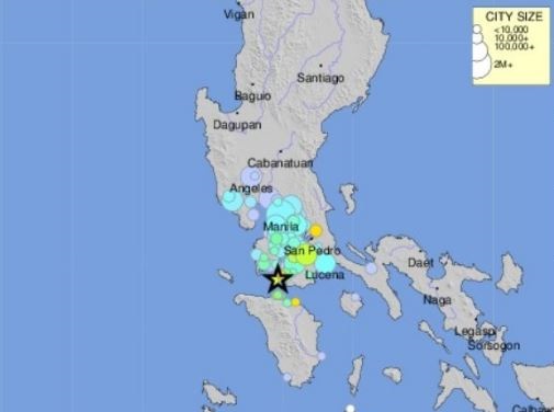 Tres sismos en Filipinas provocan algunos daños materiales y pánico entre la población. (@tweet_quake)