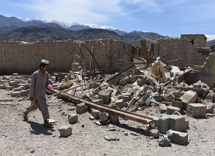 El distrito de Achin de la provincia de Nangarhar quedó en ruinas tras la “madre de todas las bombas” (Foto: dailymail.co.uk)