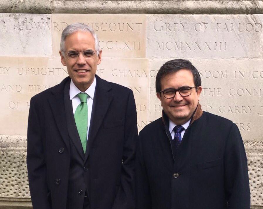 El secretario de Economía presentó al nuevo embajador de México ante el Reino Unido, Julián Ventura (Twitter/@JulianVenturaV)