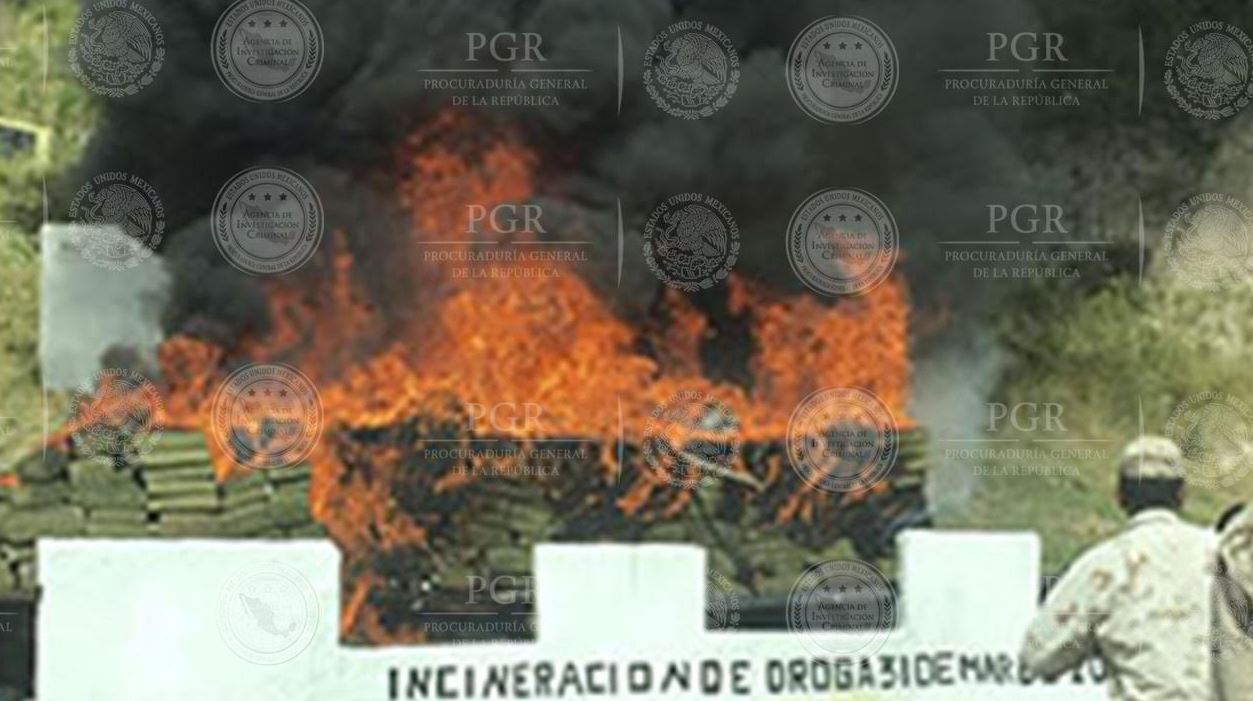 La incineración se realizó en el 28 Batallón de Infantería en Tijuana (PGR)