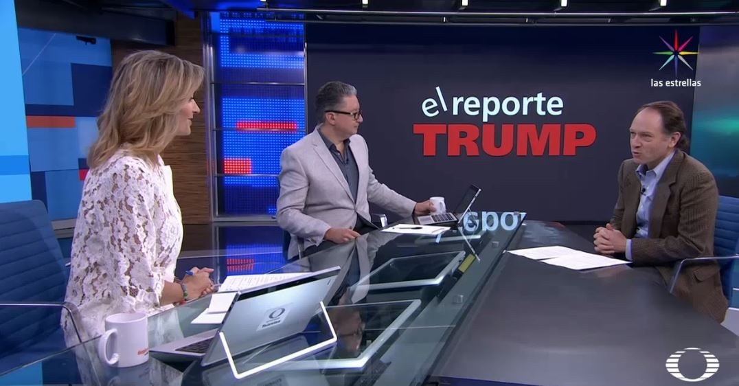 Javier Tello presenta el Reporte Trump en Despierta con Loret. (Twitter, @NTelevisa_com)