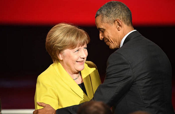 El expresidente estadounidense Barack Obama y la canciller alemana, Angela Merkel (Getty Images/archivo)