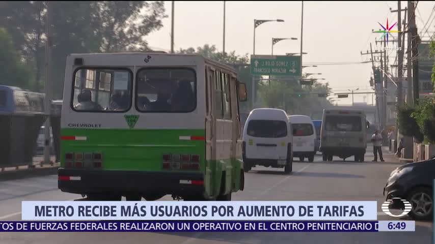 Metro CDMX recibe más usuarios por aumento de tarifas de transporte