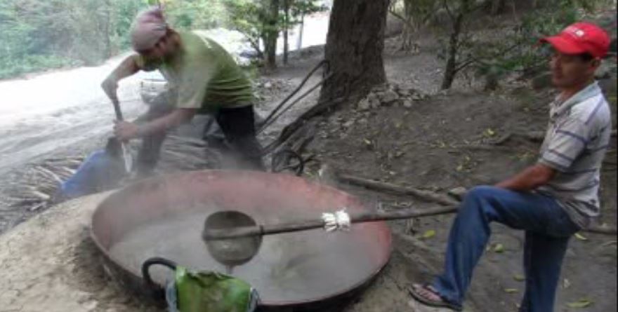 Tradicional elaboración de piloncillo se mantiene en Copainalá, Chiapas