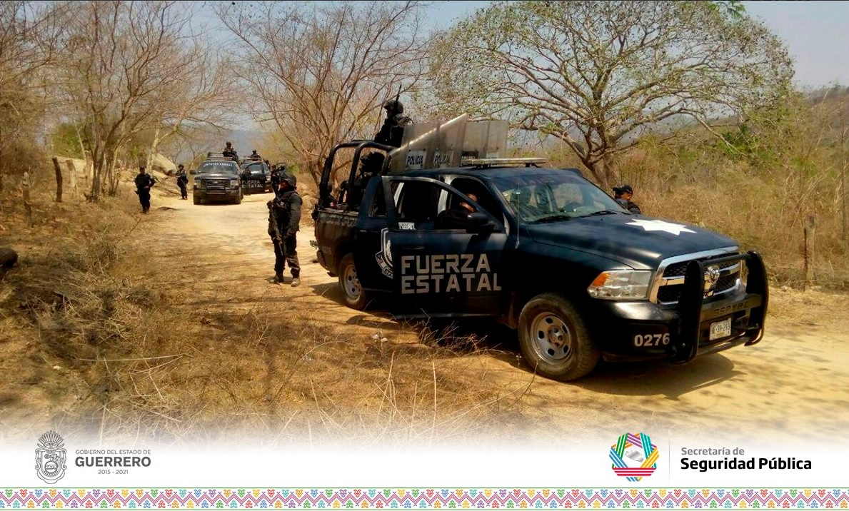 Policía Estatal realiza despliegue de seguridad en comunidades de La Unión, Guerrero. (Twitter @SSPGro, archivo)