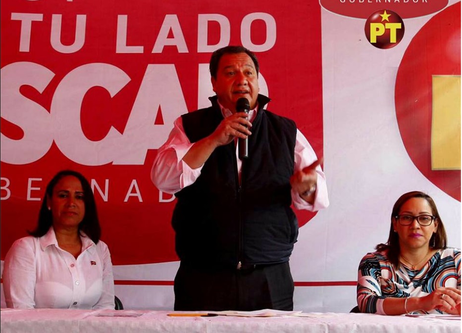 Oscar González Yáñez, candidato del PT a la Gubernatura del Edomex, visitó Ecatepec. (Facebook-Oscar González Yáñez)