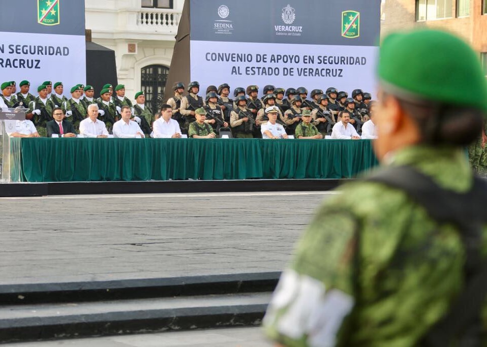 Policía militar llega a Veracruz para redoblar la vigilancia (Twitter @SP_Veracruz)
