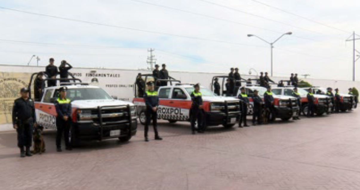 Policías del municipio de Escobedo, Nuevo León (Noticieros Televisa)