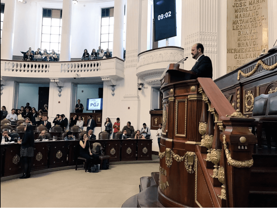 El procurador General de Justicia de la Ciudad de México, Rodolfo Ríos Garza, compareció ante diputados de la Asamblea Legislativa de la Ciudad de México. (@PGJDF_CDMX)