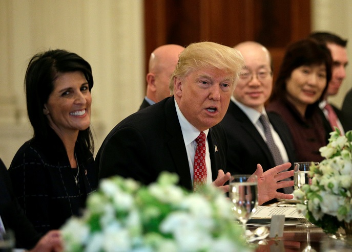 Donald Trump se reúne con embajadores del Consejo de Seguridad de la ONU en la Casa Blanca en Washington, Estados Unidos (Reuters)