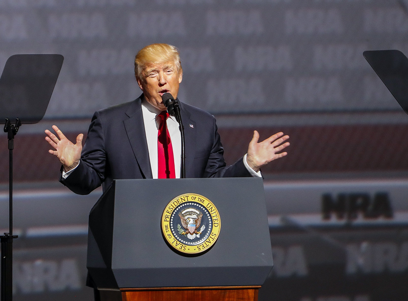 Trump en la convención de la Asociación Nacional del Rifle. (EFE)