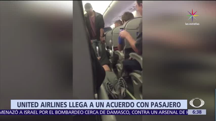 United Airlines alcanza acuerdo con pasajero expulsado de avión