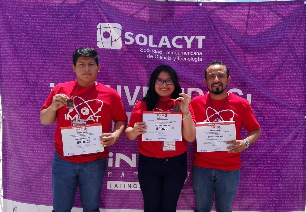 Con el juego didáctico, los alumnos obtuvieron la medalla de bronce en el concurso latinoamericano de Informatrix, que se realizó en Jalisco. (Facebook-Universidad Tecnológica de Campeche)