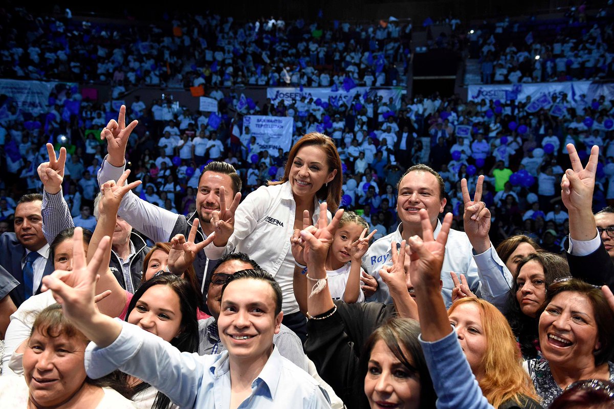 Vázquez Mota dice que su principal rival a vencer es el desinterés electoral en el Edomex. (Twitter/@JosefinaVM)