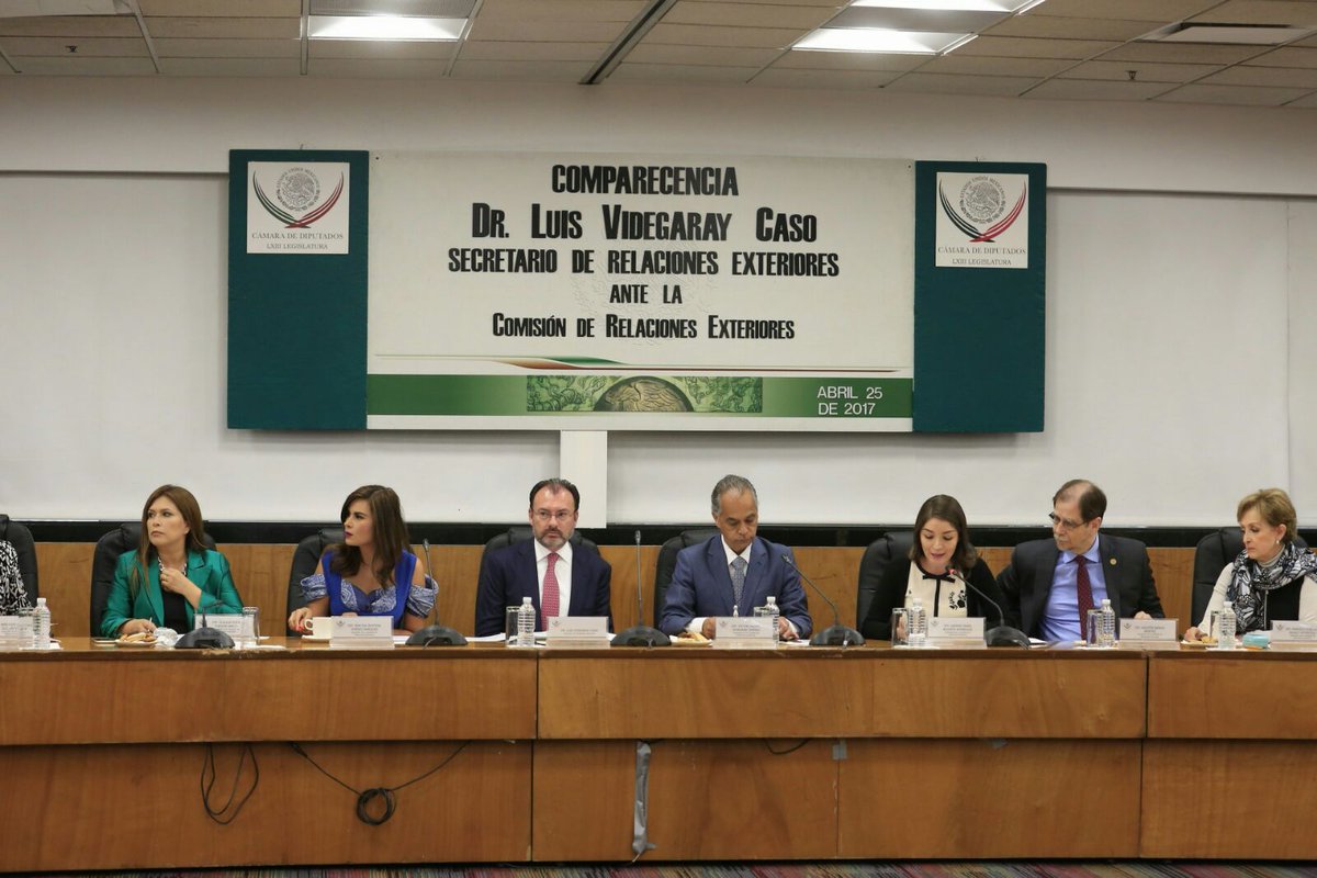 Luis Videgaray comparece ante la Comisión de Relaciones Exteriores de la Cámara de Diputados. (Twitter/ @CanalCongreso)