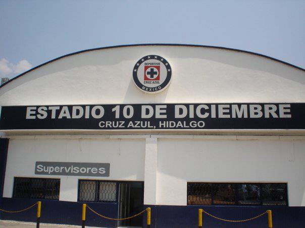 Estadio, 10 de diciembre, Cruz Azul, Ciudad Cooperativa, Hidalgo 