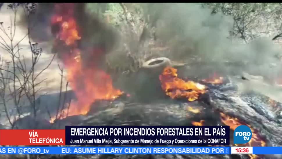 Emergencia, Juan Manuel Villa Mejía, Conafort, incendios forestales